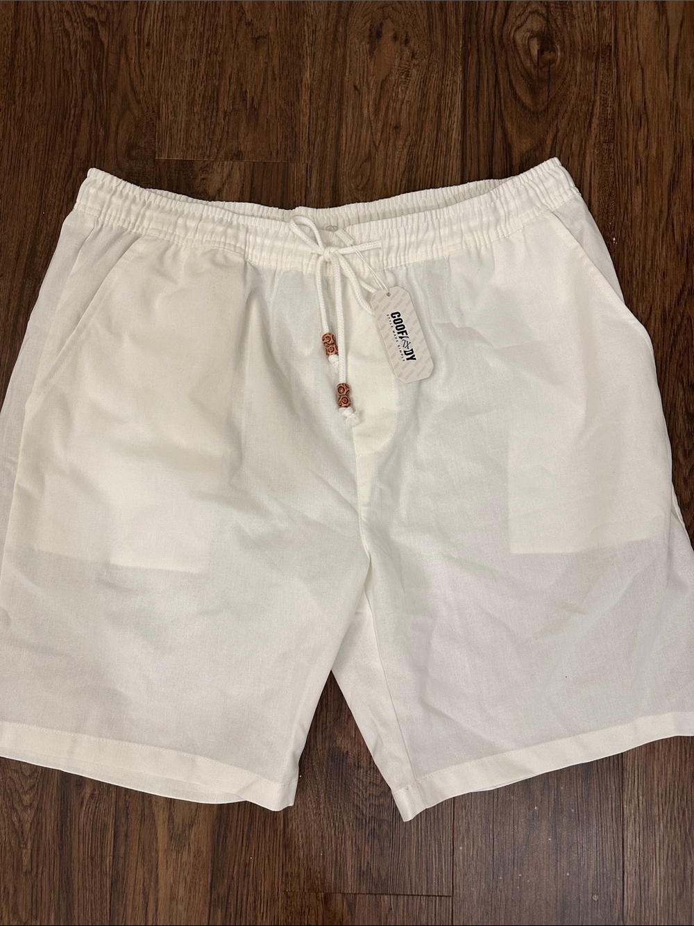 White Drawstring Men’s Hybrid Shorts